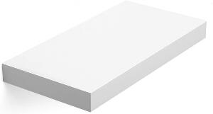 Raft de perete Vasagle, MDF, alb, 40 x 20 x 3,8 cm