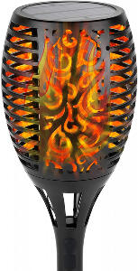 Lampa cu incarcare solara Shinmax, metal, negru, 32 x 12,1 x 12,1 cm