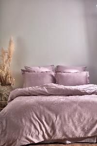 Lenjerie de pat din bumbac Satinat Hoten Violet, 200 x 220 cm