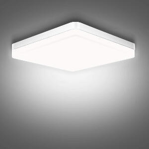 Plafoniera Ouyulong, LED, plastic, alb natural, 18 x 18 x 4 cm