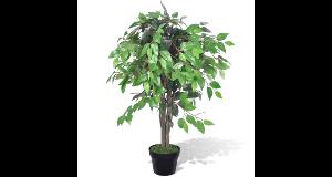 Ficus artificial cu aspect natural si ghiveci, 90 cm