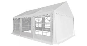 Pavilion gradina pvc 3 x 6 m alb