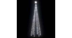 Decoratiune brad Craciun conic 136 LED-uri alb rece 70x240 cm