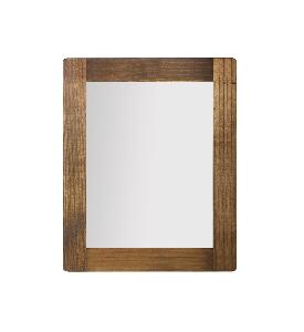 Oglinda decorativa cu rama din lemn si furnir, Flash Small Nuc, l80xH100 cm