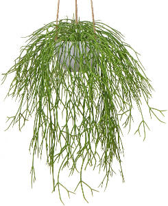 Planta artificiala Briful, plastic, verde/alb, 35,5 cm