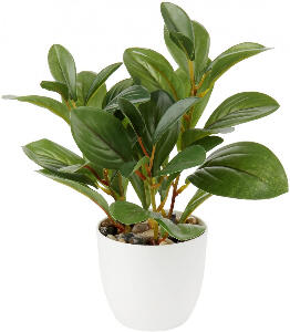 Planta artificiala Briful, plastic, verde/alb, 6,6 x 28 cm