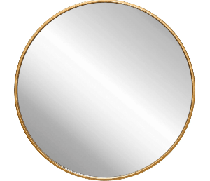 Oglinda rotunda baie 40 cm rama Aurie