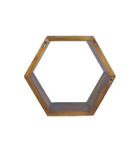 Raft modular din lemn, Artic Hexagonal Nuc, l40xA25xH40 cm