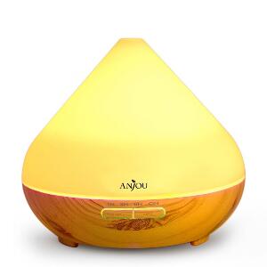 Difuzor aroma cu ultrasunete Anjou, 13 W, 300 ml, 30 ml/h, LED 7 culori, oprire automata, model lemn natur