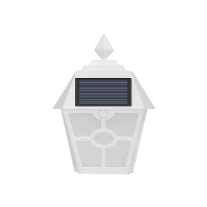 Lampa solara LED Family, 600 mAh, autonomie 6-8 h, 14 x 6.2 x 19 cm, plastic, lumina alb rece