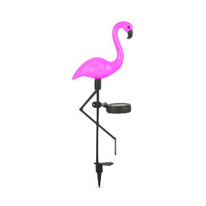 Lampa solara LED Family, 52 x 19 x 6 cm, 600 mAh, plastic, lumina alb rece, autonomie 6-8 h, model flamingo