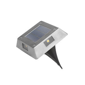 Lampa solara LED Family, 600 mAh, autonomie 8 h, 10 x 10 x 2.5 cm, metal, lumina alb rece, Argintiu