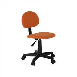 Scaun de birou SALIM, rotativ, ajustabil, tapitat cu stofa, negru + portocaliu, 39x43x74 86 cm