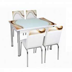 Set CB 019, masa extensibila cu 4 scaune, 6 persoane, 70 110x60x77 cm