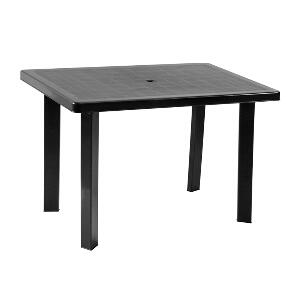 Masa pentru gradina, plastic, 110 x 70 cm, inaltime 70 cm, dreptunghiular, Gri